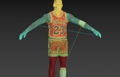 NBA球员乔丹,篮球运动员3dmax模型