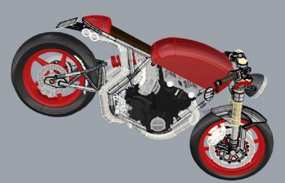 HONDA CB 750摩托车stp模型
