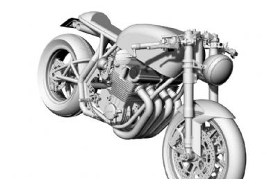 HONDA CB 750摩托车stp模型