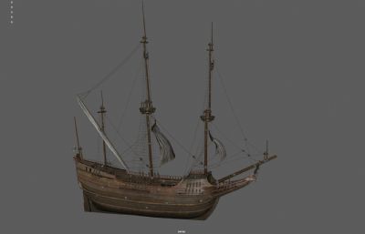 荷兰帆船,海盗船,远洋船