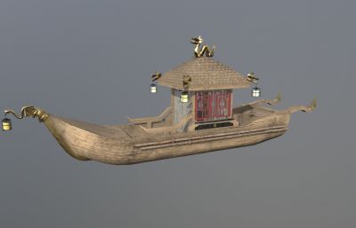 中式古代小船,仿古船,客船