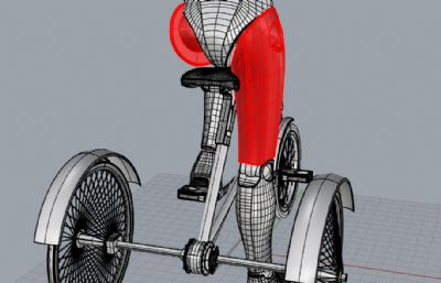 残疾人专用自行车rhino模型