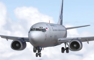 波音737-500客机,民航飞机,带驾驶室