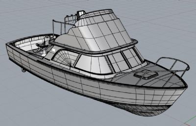 双层游艇rhino模型