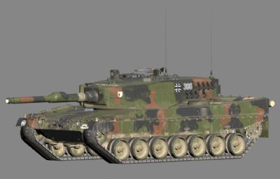 德国豹2A4坦克3dmax模型2