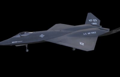 YF23隐形战斗机 军用飞机塌陷模型