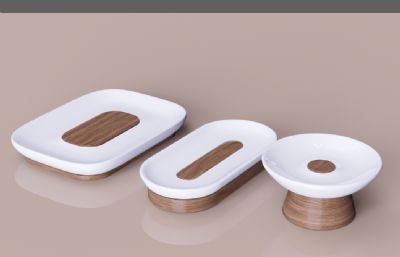 三款文创类餐具设计,摆件工艺品