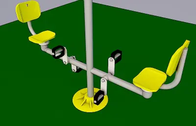 公園蹺蹺板C4D,STL模型