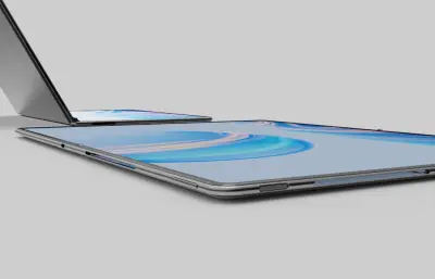 華為HUAWEI MateBook Fold 非凡大師電腦模型 C4D fbx ksp