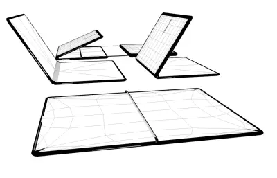 華為HUAWEI MateBook Fold 非凡大師電腦模型 C4D fbx ksp