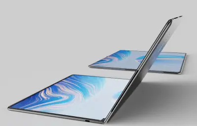 華為HUAWEI MateBook Fold 非凡大師電腦模型 C4D fbx ksp