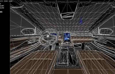 蔚來(lái)ES8汽車(chē),帶內(nèi)飾,已塌陷