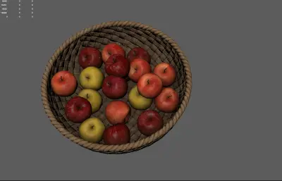 水果 竹編框+蘋果 水果盤