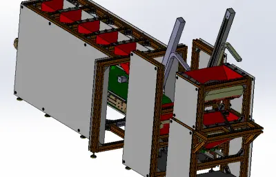 漏斗物料輸送線，無零件