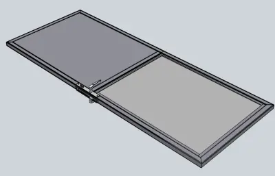 帶有機(jī)玻璃的金屬門