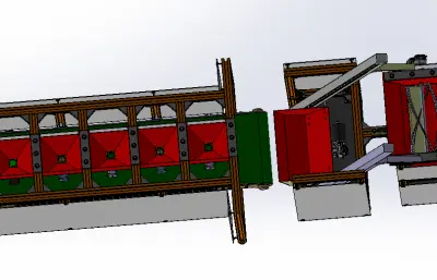 漏斗物料輸送線，無零件