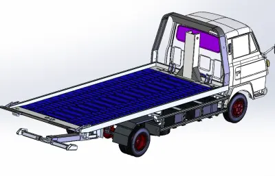 全落地式清障車全套數(shù)模