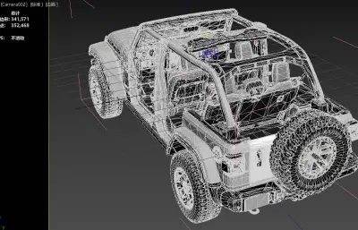 牧馬人JEEP吉普車(chē),越野車(chē),已塌陷