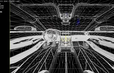 賓利MullinerBatur汽車,帶內(nèi)飾,塌陷模型