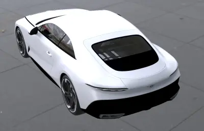 賓利MullinerBatur汽車,帶內(nèi)飾,塌陷模型