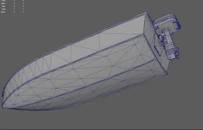 小船快艇 釣魚船 沖鋒艇塌陷模型