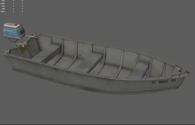 小船快艇 釣魚船 沖鋒艇塌陷模型