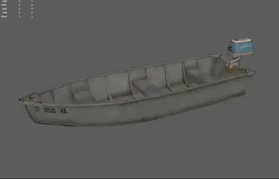 小船快艇 釣魚船 沖鋒艇塌陷模型