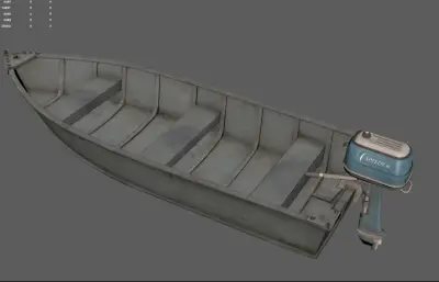 小船快艇 釣魚船 沖鋒艇塌陷模型