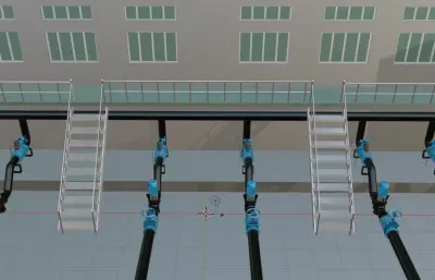 泵房 泵站blender模型