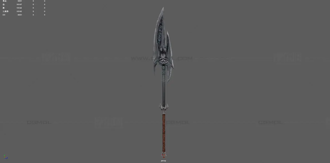 游戲長(zhǎng)刀 雙手砍刀 惡魔武器塌陷模型