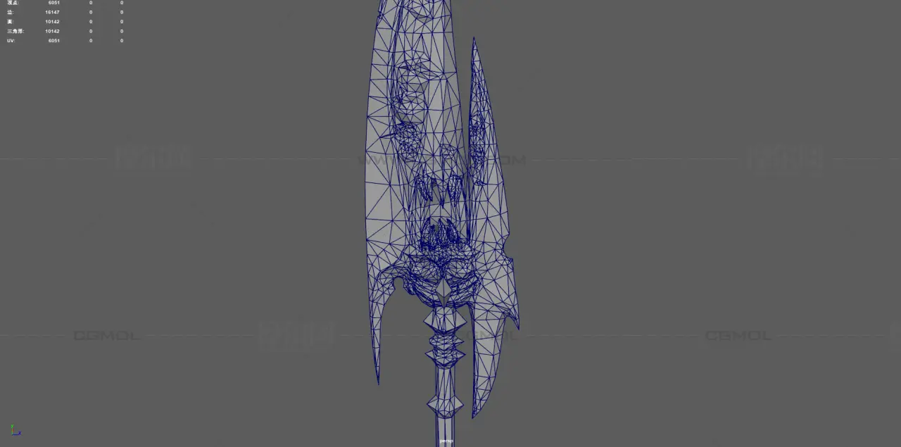 游戲長(zhǎng)刀 雙手砍刀 惡魔武器塌陷模型