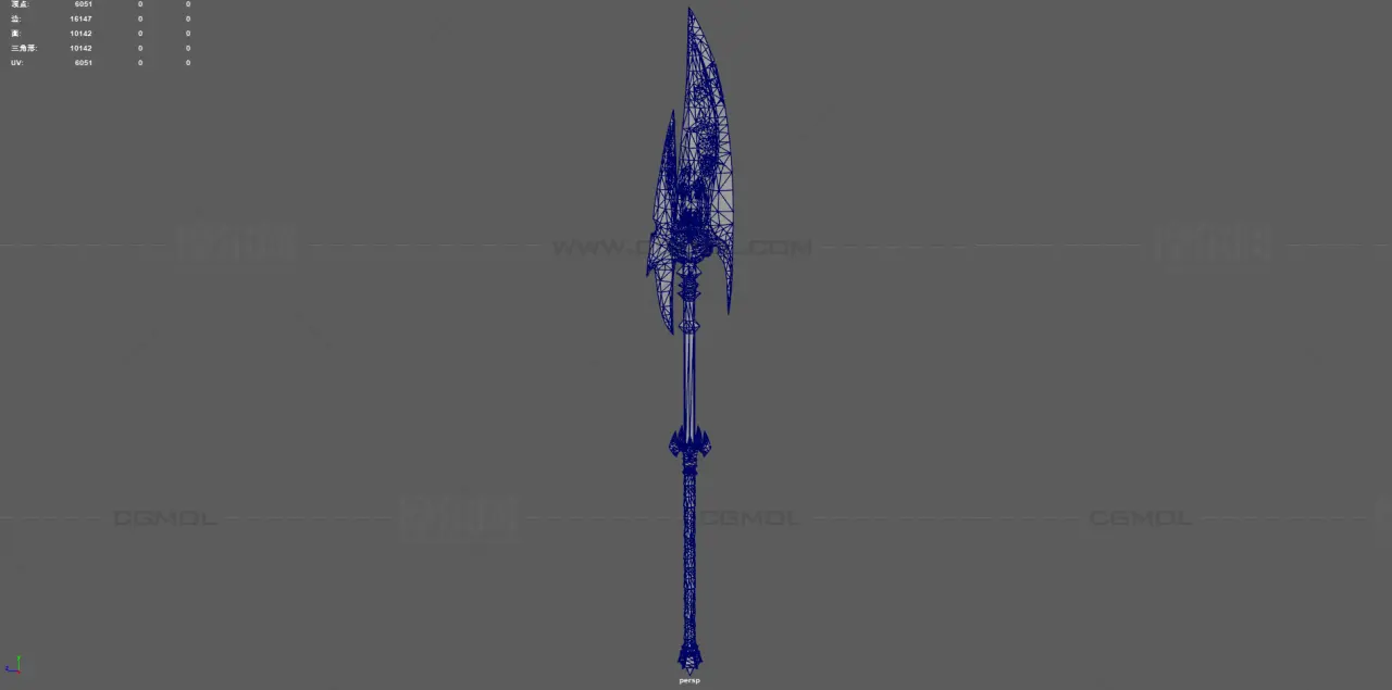 游戲長(zhǎng)刀 雙手砍刀 惡魔武器塌陷模型