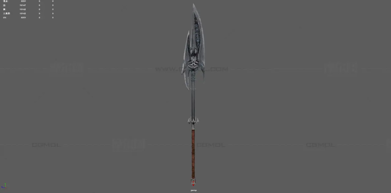 游戲長(zhǎng)刀 雙手砍刀 惡魔武器塌陷模型