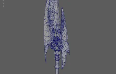 游戲長(zhǎng)刀 雙手砍刀 惡魔武器塌陷模型