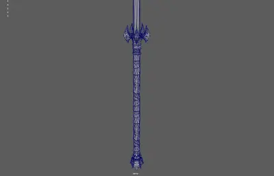 游戲長(zhǎng)刀 雙手砍刀 惡魔武器塌陷模型