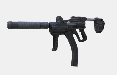 緊湊型沖鋒槍 突擊步槍 消音槍塌陷模型