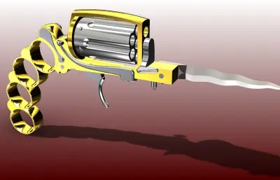 阿帕奇刀槍stp模型