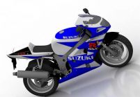 铃木越野摩托车3D模型