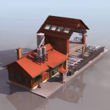 锯木厂3D模型
