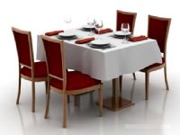 欧式餐厅桌椅3D模型