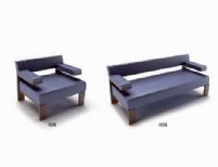 蓝紫色沙发3D模型