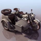 双人摩托3D模型