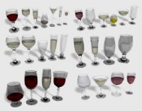 多款酒杯,长脚杯,红酒酒杯3D模型(带材质)