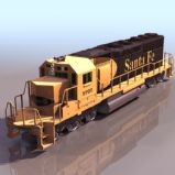 火车头3D模型
