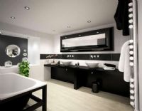 黑白格调卫生间,洗手间3D模型