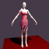 次世代游戏T.E.R.A女精灵3D模型（带行走和空闲两骨骼动画）