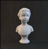 小孩头部雕塑3D模型