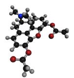 海洛因Heroin分子结构3D模型