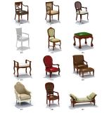 欧式古典椅子家具3D模型