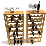 葡萄酒,酒杯,支架3D模型
